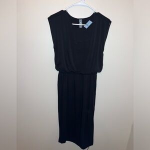 Lou & Grey Black Midi Dress Size XXS Petite NWT